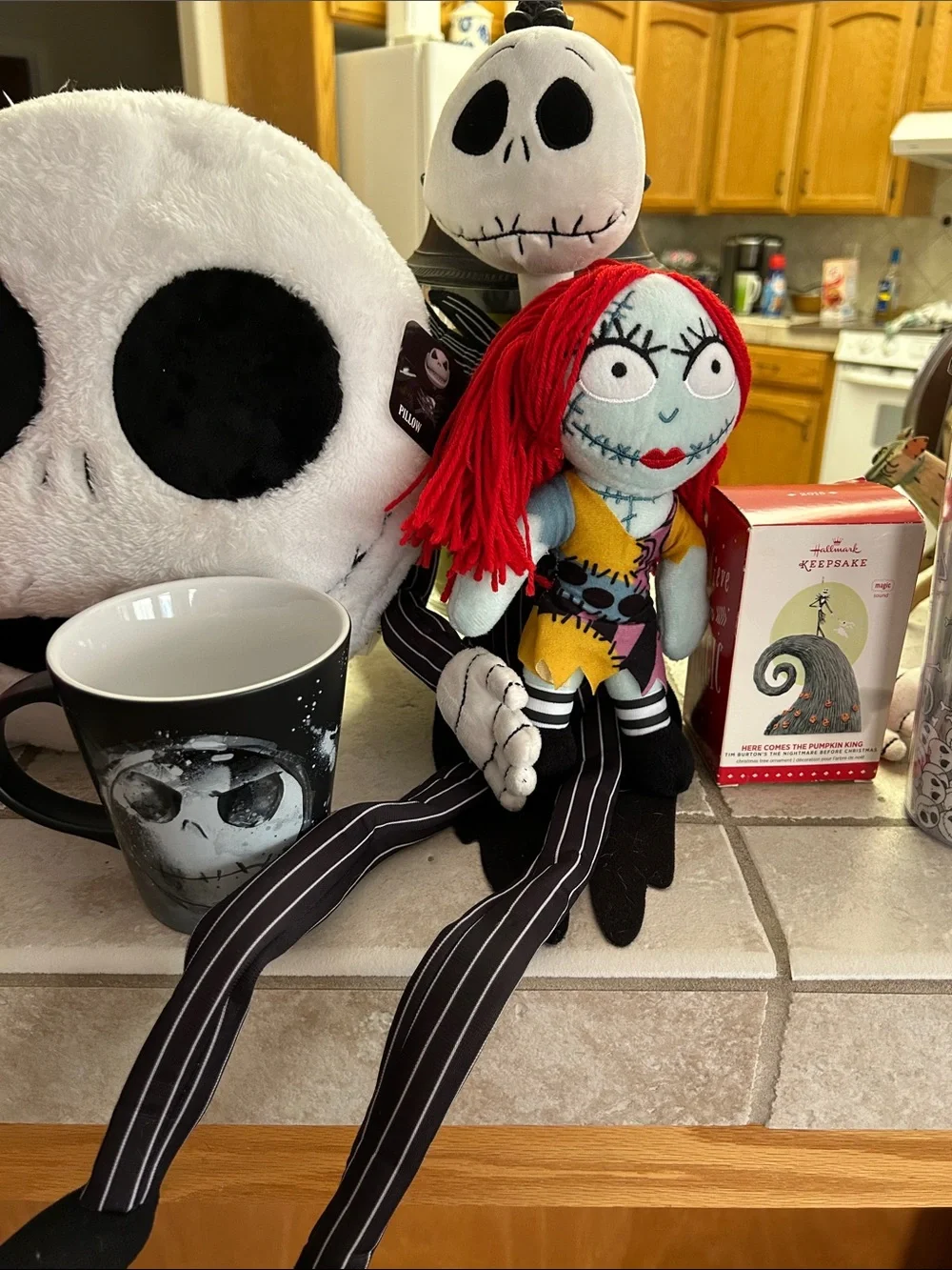 Disney The Nightmare Before Christmas Plush Lot - Black, White, Red, Blue